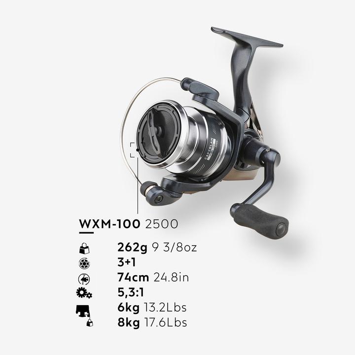 Actual product image Caperlan Angelrolle WXM 100 2500 Spinnfischen