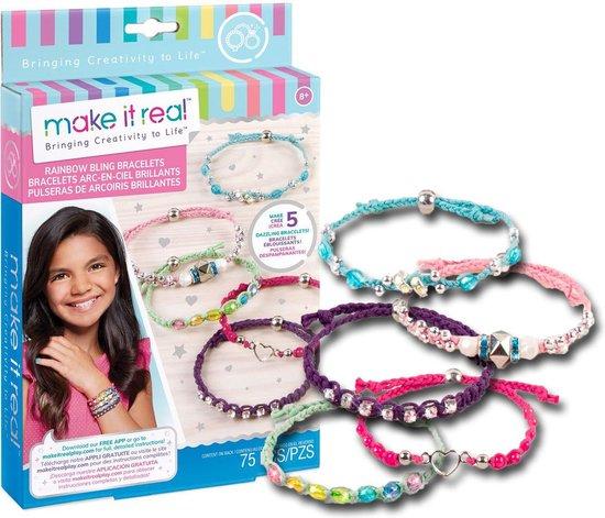Image du produit Make it Real Bracelets à paillettes arc-en-ciel sertis de perles