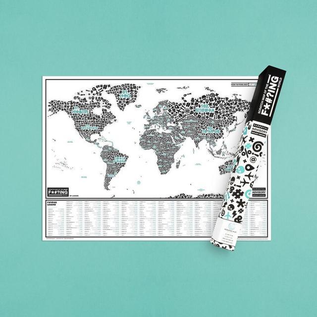 Produktbild Luckies Scratch Map of the F#?ing world (82 x 58 cm)