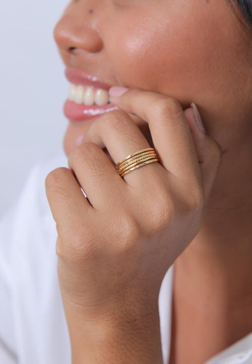 Image du produit Elli Bague à ruban, Geo, Set de bagues (52, Argent 925)