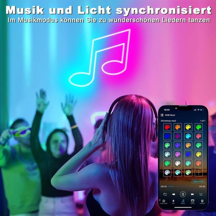 Actual product image LS Neon LED Strip Set Smart 10m (RGB, 1000 cm, Outdoor, Indoor)
