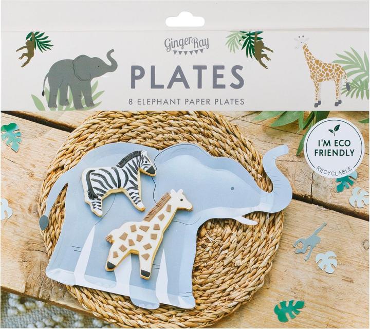 Immagine prodotto Ginger Ray Piatto - Elefante (8 pz.)