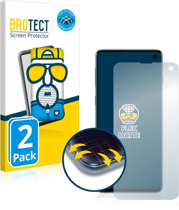 Produktbild BROTECT Full-Cover Displayschutz Matt (2 Stück, Samsung Galaxy S10+)