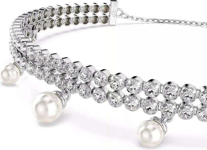Image du produit Swarovski x Ariana Grande Armband Kristallperle Rundschliff Weiss Rhodiniert (24 cm, Métal Swarovski)