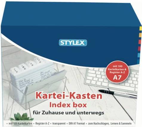 Produktbild Stylex Karteikasten A7 transp. 49971 (A7)