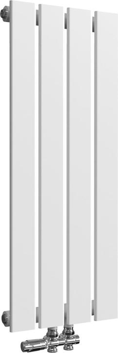 Actual product image Emke Radiator, Flat Radiator with Central Connection, White 90x30cm 403W Single Layer (403 W)
