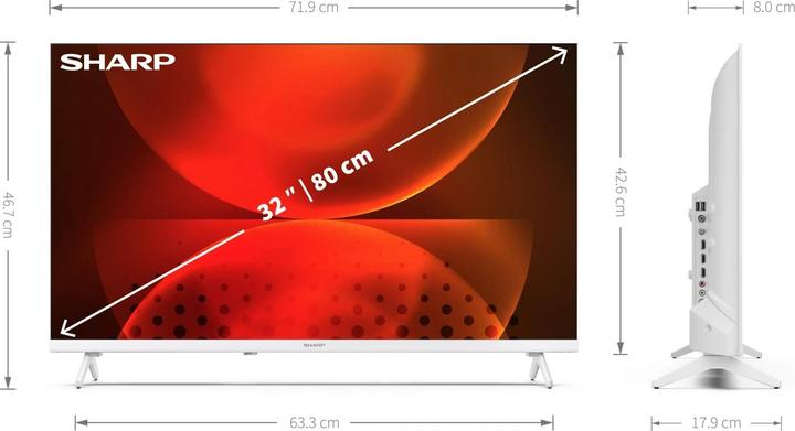 Actual product image Sharp 32FH2EAW (32", LCD, WXGA, 2023)
