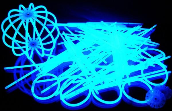 Actual product image Knicklichter 100 arm bend lights in BLUE incl. highly flexible TopFlex connectors