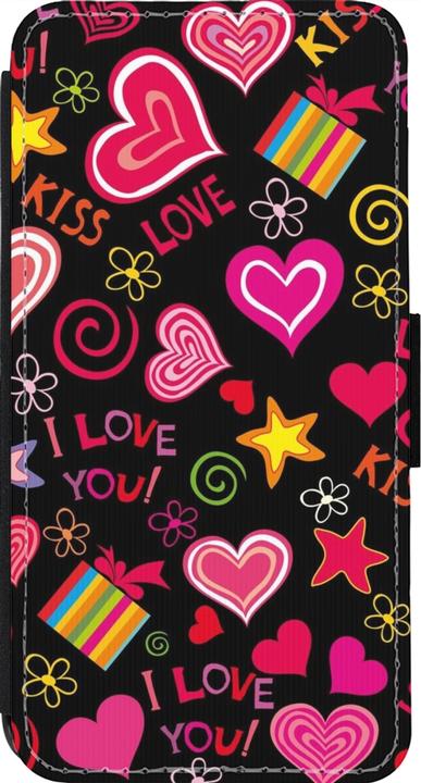 Actual product image PhoneLook Coque Wallet noir Valentine 2023 love symbols (Apple iPhone 14 Pro)