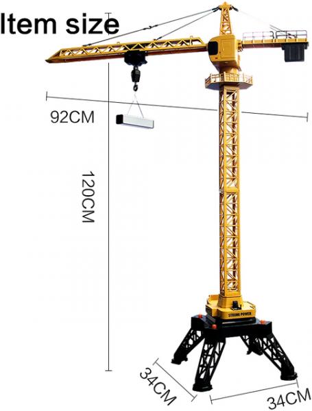 Actual product image Huina RC crane 12 channel 1:14 with 2.4 GHz