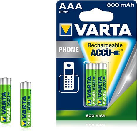 Actual product image Varta Recharge Accu Phone (2 pcs., AAA, 800 mAh)