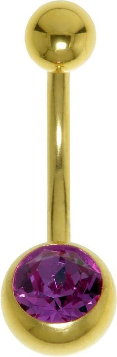 Produktbild Bijouteria Bauchpiercing (Chirurgenstahl 316L, Premium Kristall, PVD Beschichtung (goldfarbig))