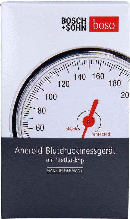 Produktbild Boso Blutdruckmessgerät egotest aneroid mit Zugbügelklettmanschette & eingebautem Stethoskop (Blutdruckmessgerät Oberarm)