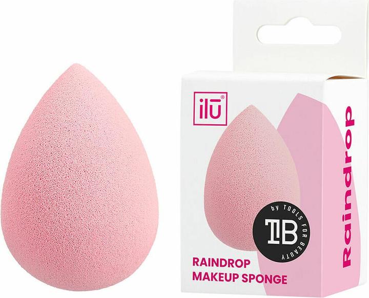 Actual product image Ilu T4B Drop Shaped Makeup Sponge For Foundation, Concealer And Powder (Pink)