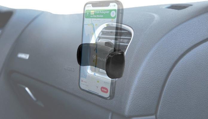Actual product image Muvit Support Voiture Grip 360 Grille D'Aeration Avec Rotule En Plastique Recycle Pour Mobiles 80mm Max