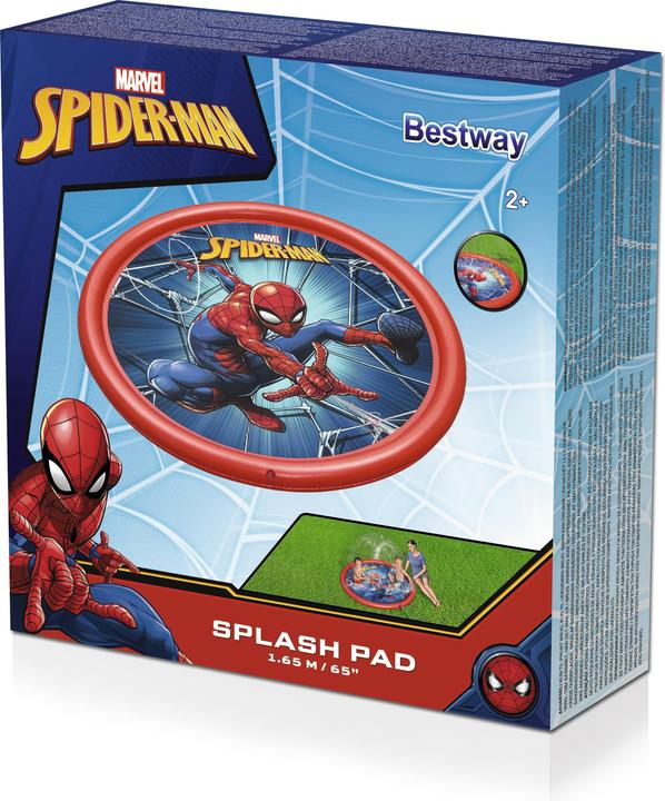 Actual product image Bestway Inflatable Paddling Pool Mat with Fountain Spider-Man 165 cm 98792