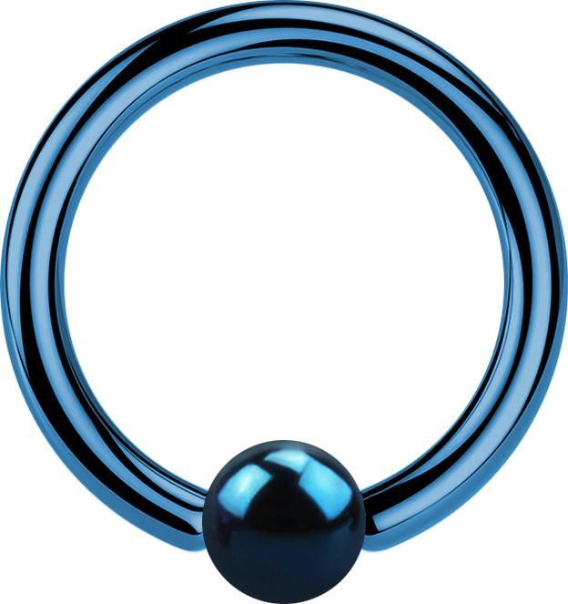 Star Piercing Ball Closure Ring dunkelblau (ohne Messing, Titan G23)
