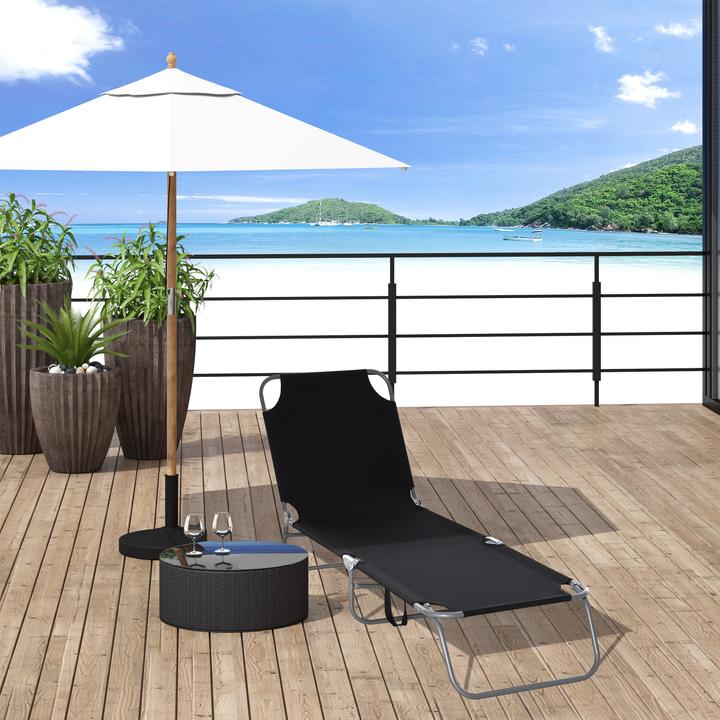 Actual product image Outsunny Sun lounger with adjustable backrest (187 cm)