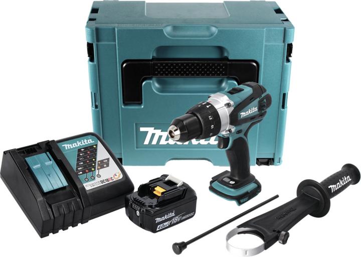 Actual product image Makita DHP 458 RM1J impact drill 18V 91Nm in Makpac + 1x 4.0 Ah battery + charger (Rechargeable battery operated)