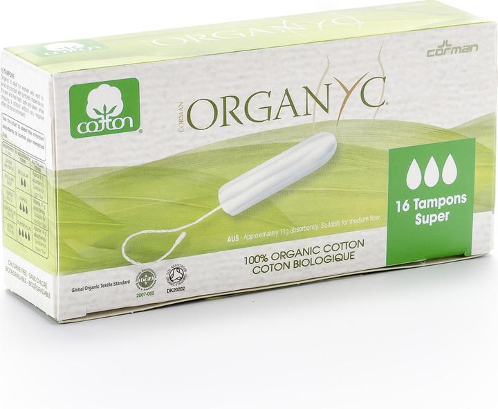 Produktbild Organyc Tampons Super ohne Applikator - 100% biologische Baumwolle (16 x, Large)