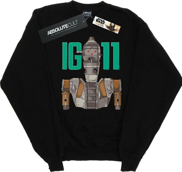 Actual product image Star Wars Mens The Mandalorian IG-11 Bounty Hunter Sweatshirt (M)