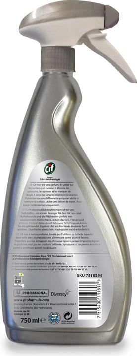 Image du produit Cif Acier inoxydable et verre professionnel