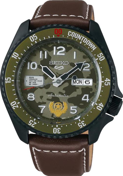 Seiko 5 Sport Street Fighter V GUILE Edizione Limitata (Orologio da polso analogico, 43 mm)