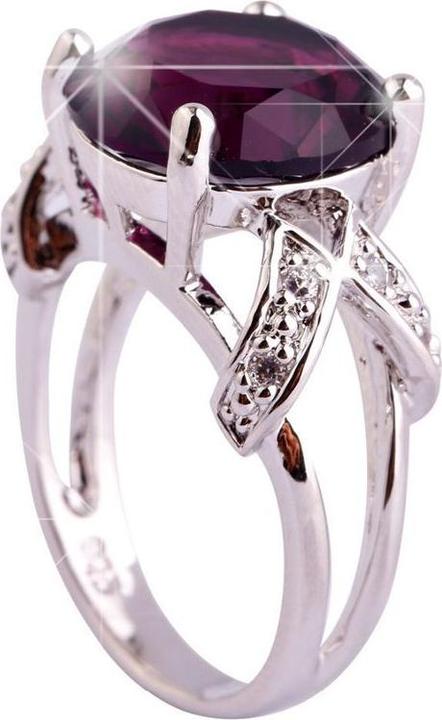 Produktbild Hermex versilberter Ring mit Amethyst - Gr. 53 / Size 6 (51)