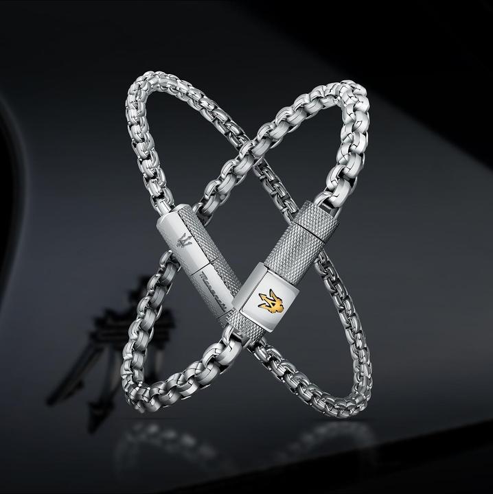 Immagine prodotto Maserati Bracciale in acciaio (22 cm, Acciaio inossidabile)