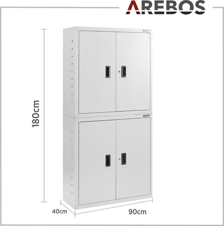 Produktbild Arebos Aktenschrank (180 x 90 x 40 cm)