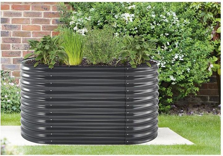 Actual product image NoName Raised bed Silo oval anthracite 160 x 80 x 82 cm