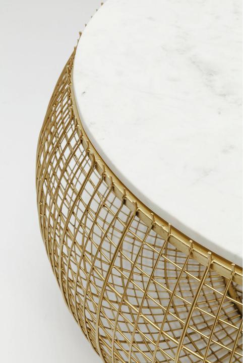 Actual product image Kare Design Coffee Table Cesta Marble Gold Ø100cm (Ø 102 x 42 cm)