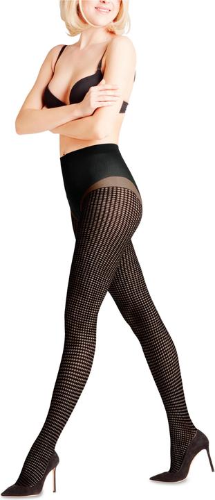 Actual product image Falke Houndstooth tights, colour 3009 black, size 38-40 (15 DEN, 38 - 40)
