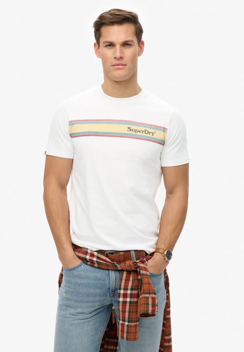 Actual product image Superdry Venue Logo Stripe Relaxed Tee (S)