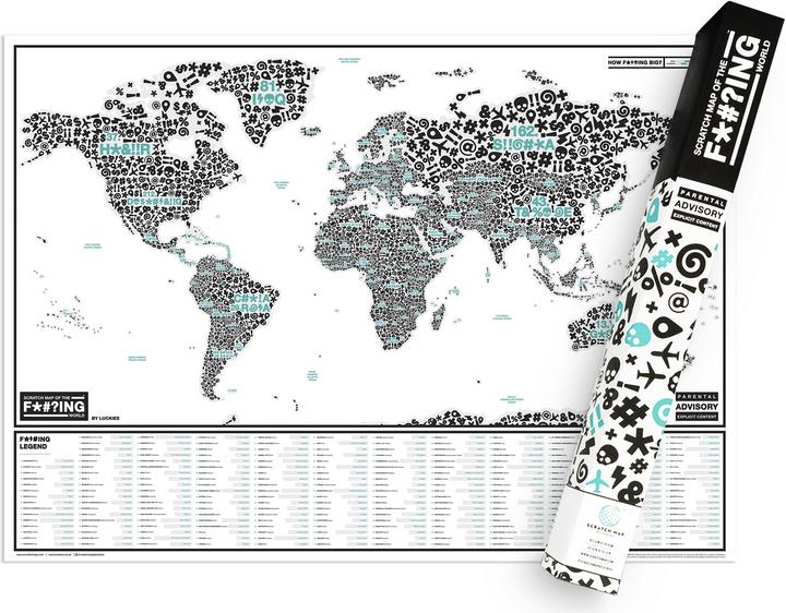Produktbild Luckies Scratch Map of the F#?ing world (82 x 58 cm)