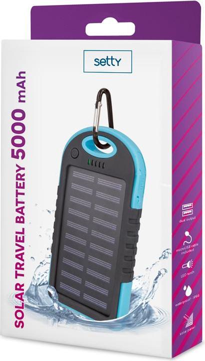 Immagine prodotto Setty Banca di energia solare TelForceOne 5000 Mah Mėlyna (5000 mAh)