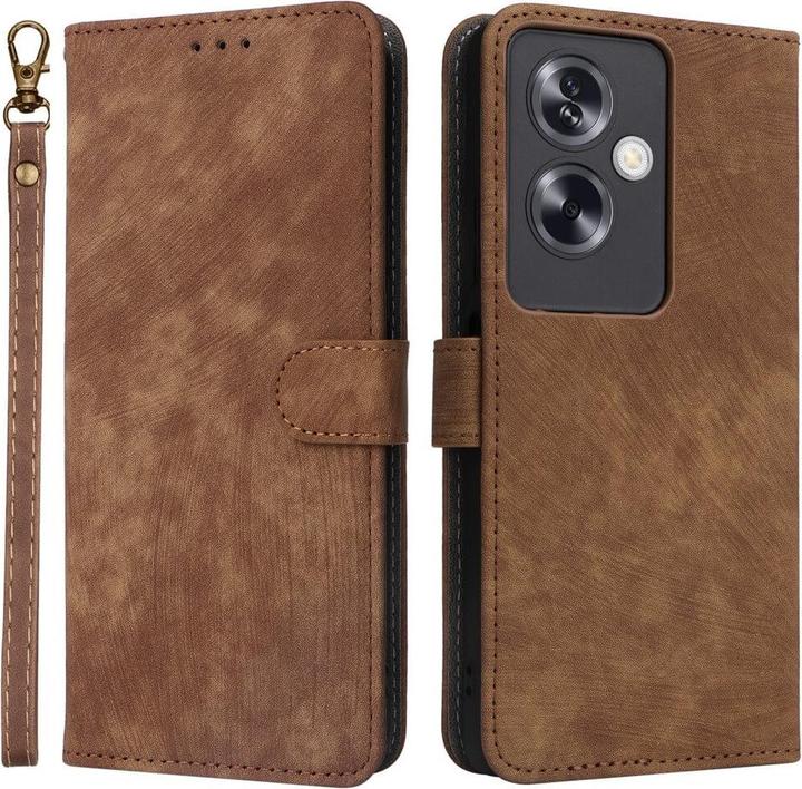 Actual product image Cover-Discount OPPO A79 5G - Case with RFID blocker brown (Oppo A79)