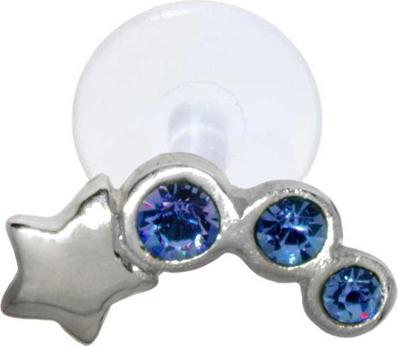 Image du produit Bijouteria Piercing d'oreille (Argent 925, Bioplastique, Cristallin)