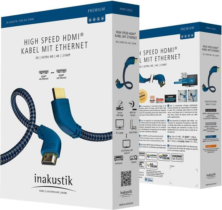 Actual product image Inakustik HDMI (Typ A) — HDMI (Typ A) (3 m, HDMI)