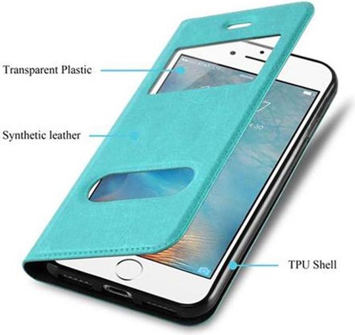 Produktbild Cadorabo Book mit View Doppelfenster Cover (Apple iPhone 7 Plus, Apple iPhone 7s Plus, Apple iPhone 8 Plus)