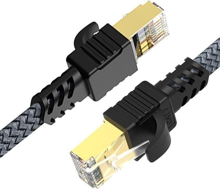 Immagine prodotto Hermex Cavo di rete 1m cavo piatto Cavo Ethernet LAN RJ45 Cat. 7 piatto (UTP, CAT7, 1 m)