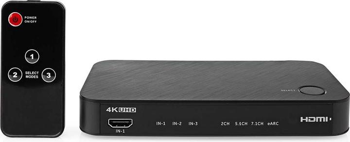 Nedis Convertitore audio digitale | 2 vie | Connessioni - Ingresso: Alimentazione DC / 3x Ingresso HDMI™ (0.06 m, Ottico)