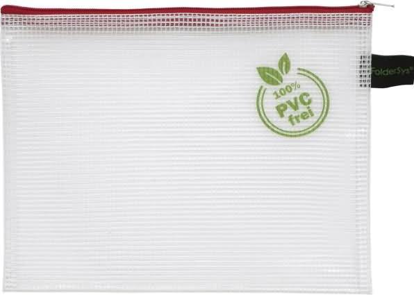 Immagine prodotto Foldersys Borsa con zip B6 trasparente/rossa 0,20 mm (Custodia)