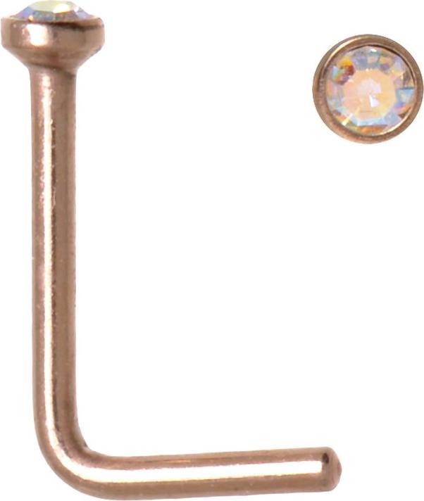 Actual product image Bijouteria Nose piercing (Surgical steel 316L, PVD coating (gold coloured), Premium crystal)