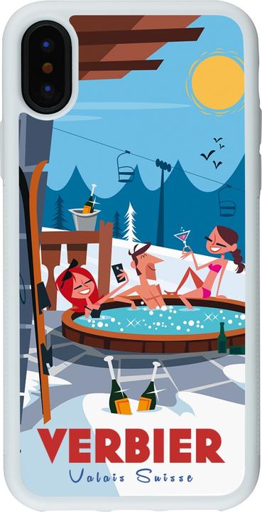 Produktbild PhoneLook Hülle Silikon weiss Verbier Mountain Jacuzzi (Apple iPhone XS, Apple iPhone X)