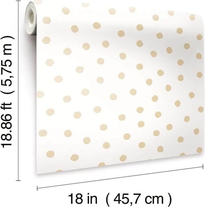 Produktbild Roommates PEEL & STICK Wallpaper - Punkte Gold