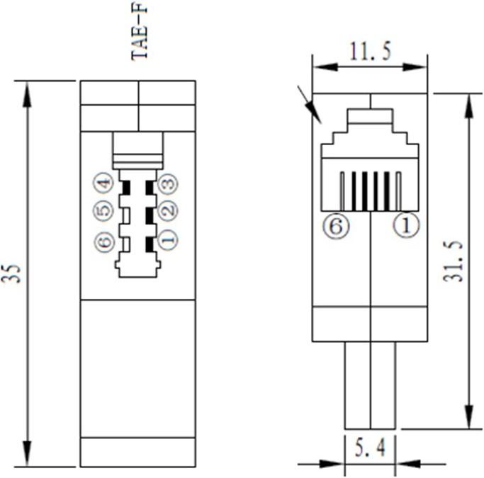 Produktbild Secomp TAE F Adapter 4polig