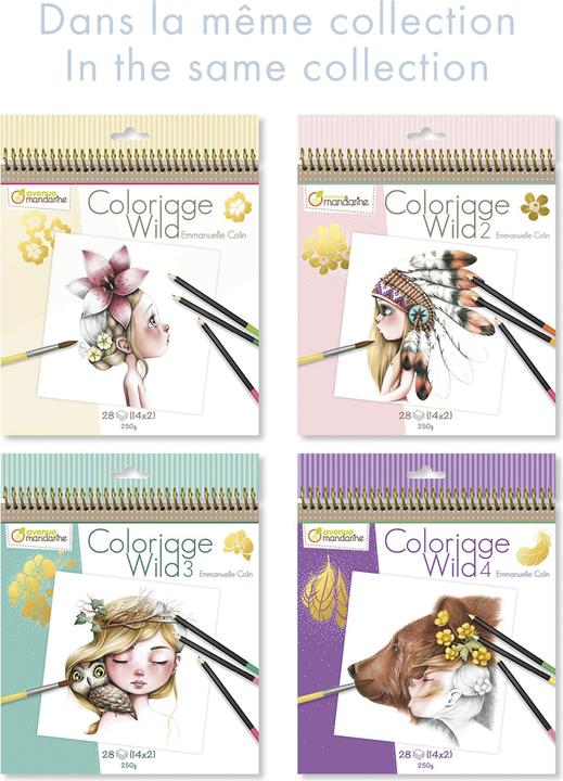 Produktbild Avenue Mandarine Malbuch Coloriage Wild