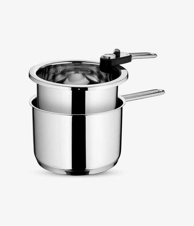 Produktbild WMF Kochtopf Simmertopf 18cm mit Temperaturanzeige Topf 1,5l Edelstahl Induktion (18 cm, Kochtopf, Edelstahl)