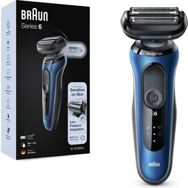 Produktbild Braun Series 6 61-B1000s Foil shaver Black, Blue